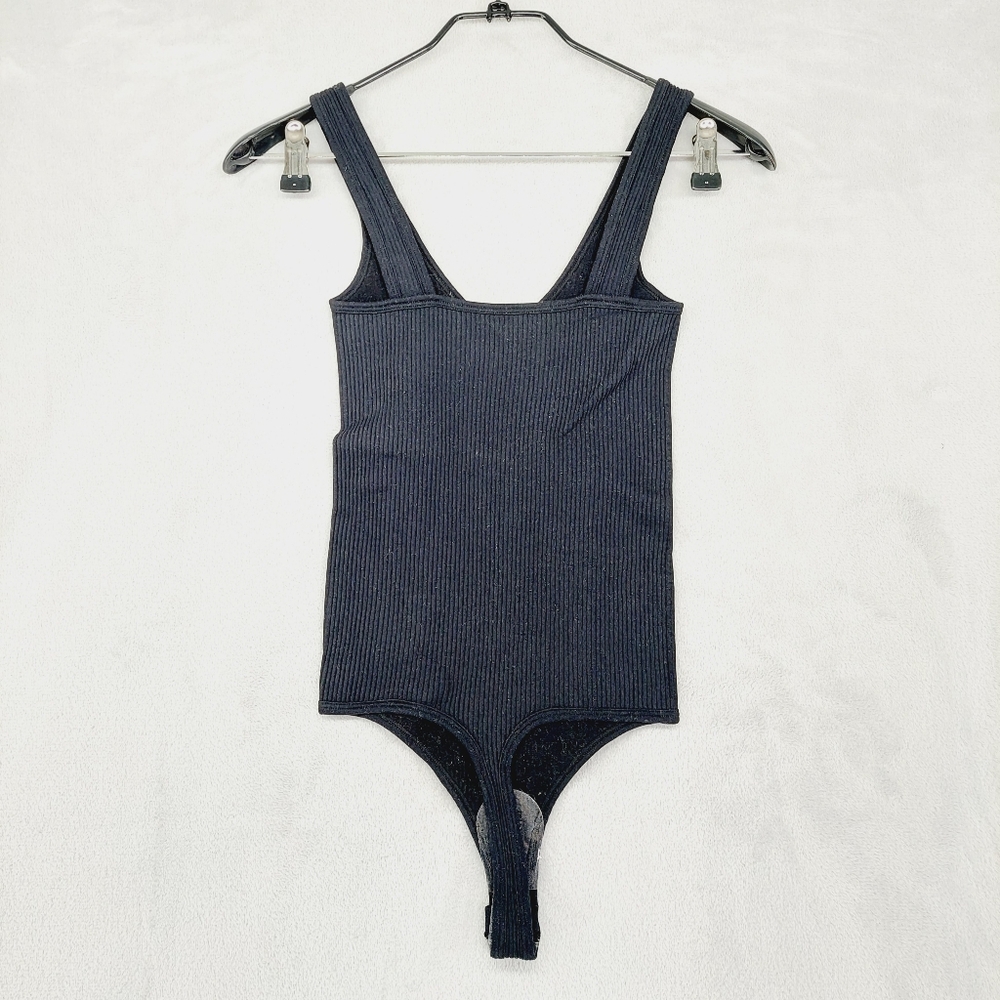New Free People Ribbed Black Bodysuit P5501 - Picture 5 of 7